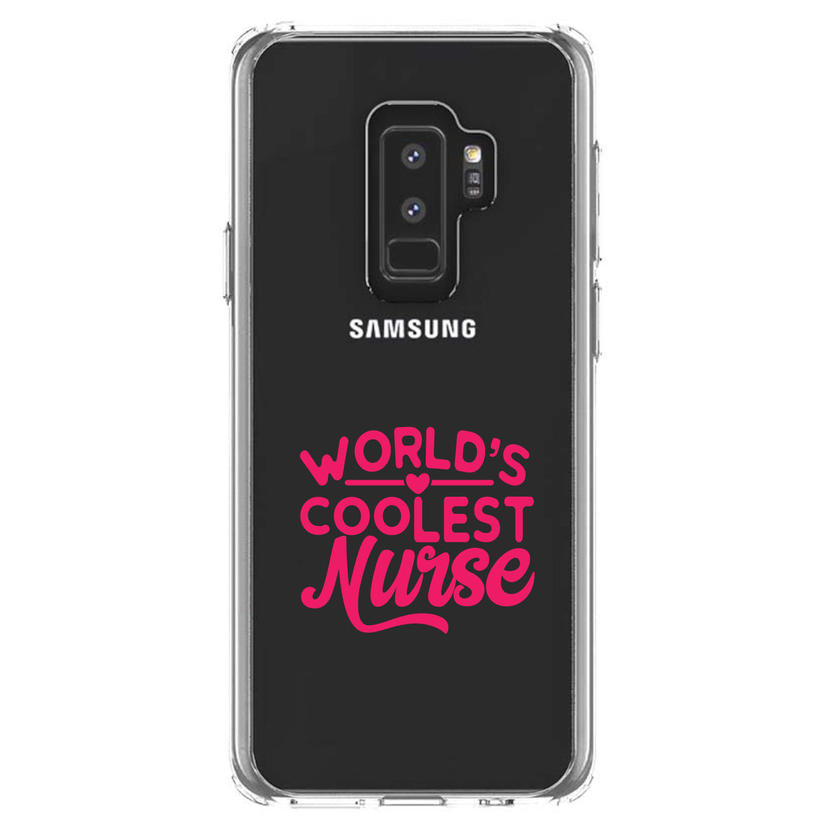 World's Coolest Nurse, Hot Pink Clear Shockproof iPhone Case, view 20