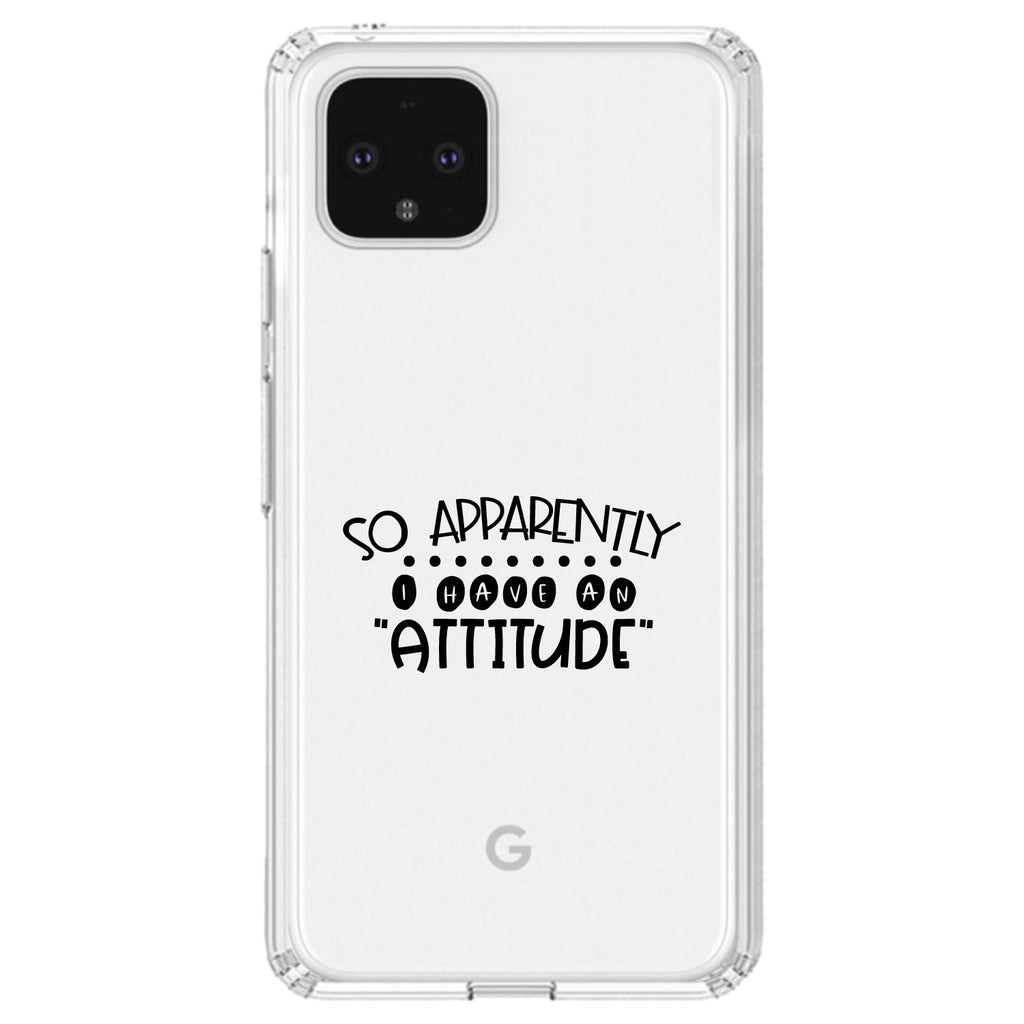 So Apparently I Have An Attitude, Black Clear Shockproof iPhone Case, view 24