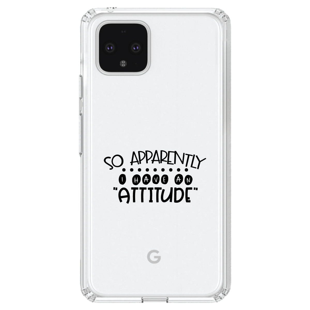 So Apparently I Have An Attitude, Black Clear Shockproof iPhone Case, view 24