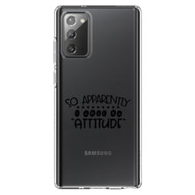 DistinctInk® Clear Shockproof Hybrid Case for Apple iPhone / Samsung Galaxy / Google Pixel - So Apparently I Have An Attitude - Black