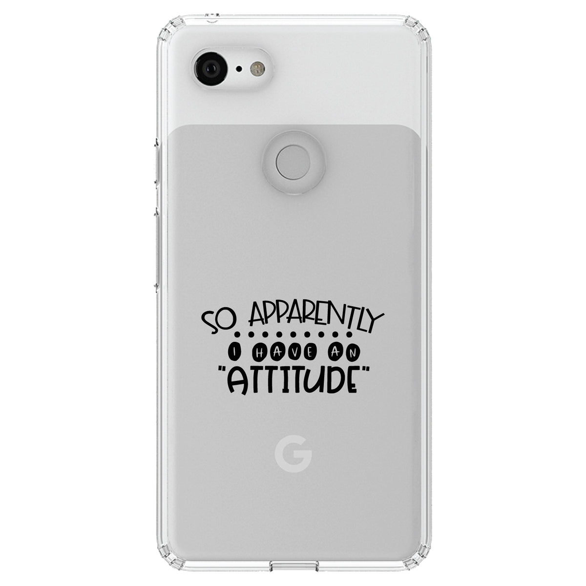 So Apparently I Have An Attitude, Black Clear Shockproof iPhone Case, view 21
