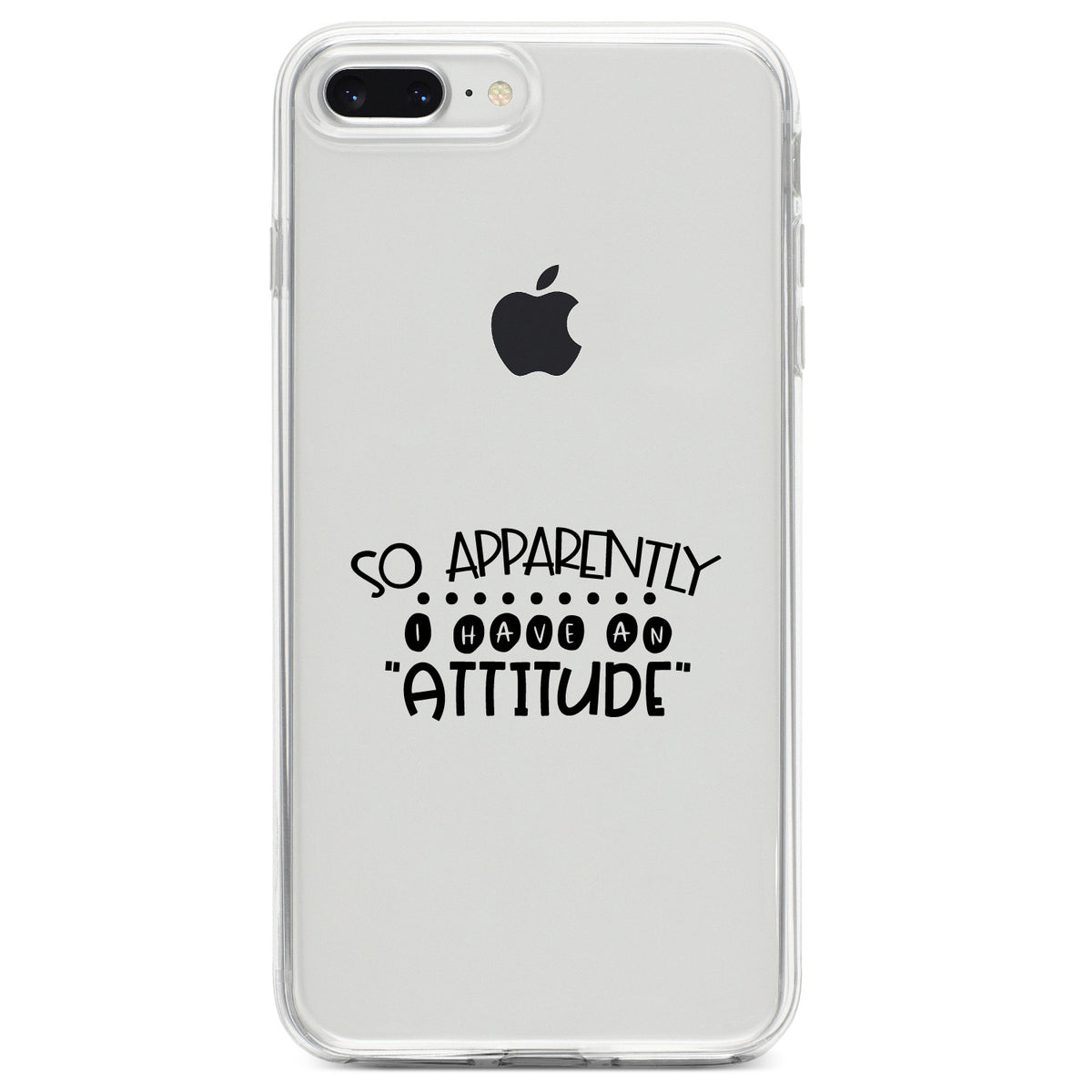 So Apparently I Have An Attitude, Black Clear Shockproof iPhone Case, view 6