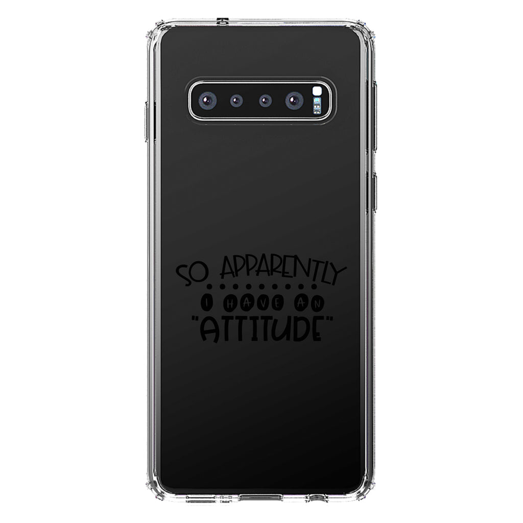 So Apparently I Have An Attitude, Black Clear Shockproof iPhone Case, view 17