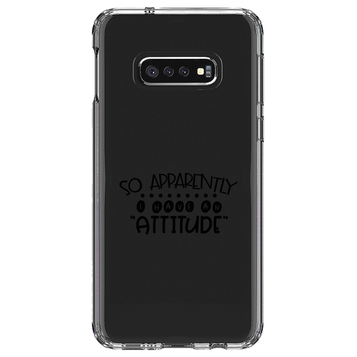 So Apparently I Have An Attitude, Black Clear Shockproof iPhone Case, view 18