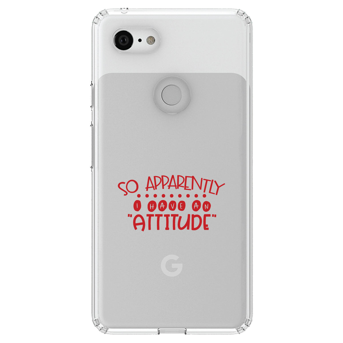 So Apparently I Have An Attitude, Red Clear Shockproof iPhone Case, view 22