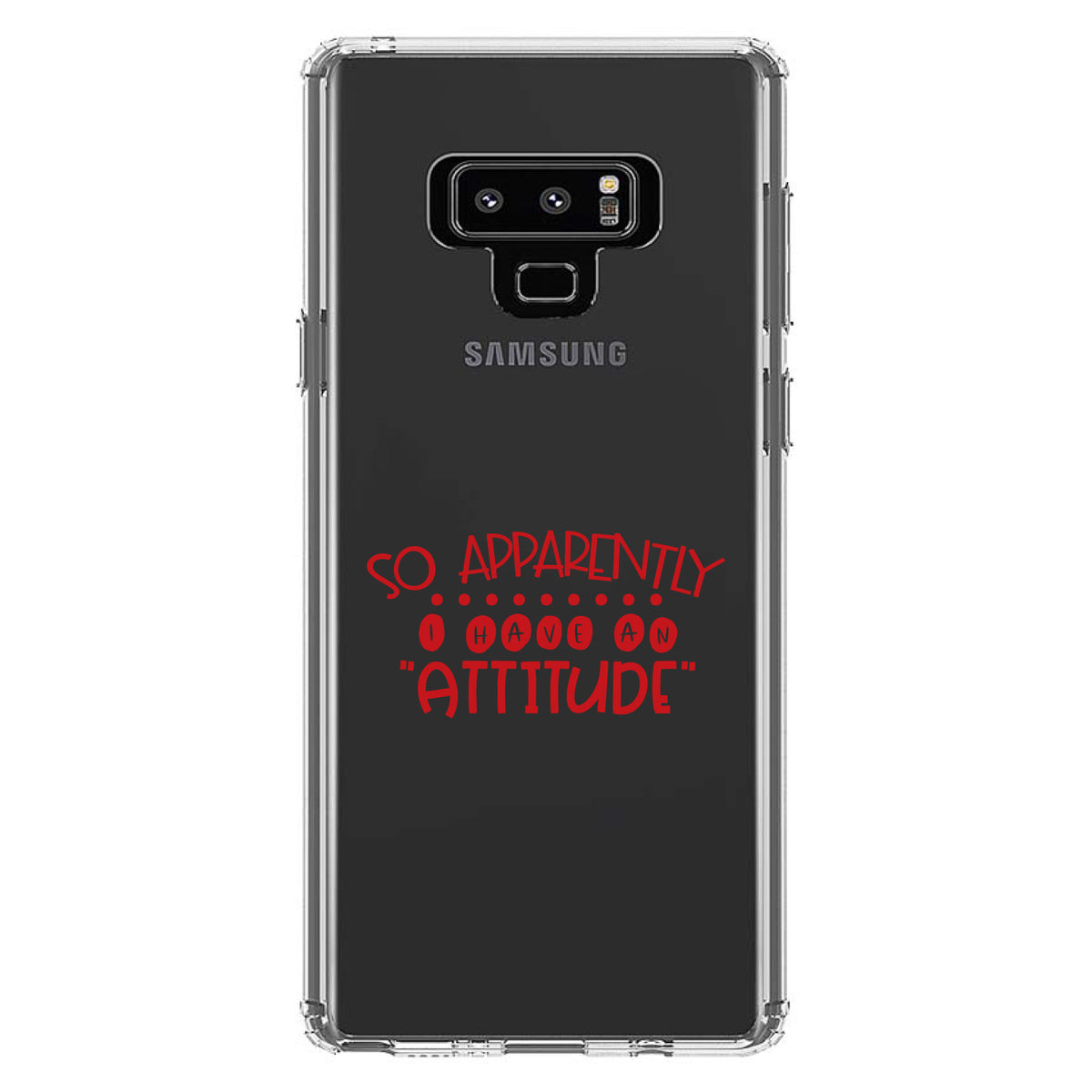 So Apparently I Have An Attitude, Red Clear Shockproof iPhone Case, view 11