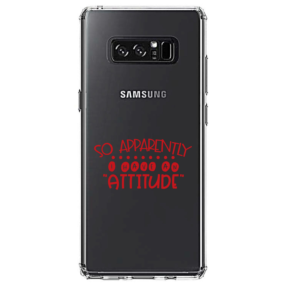 So Apparently I Have An Attitude, Red Clear Shockproof iPhone Case, view 12