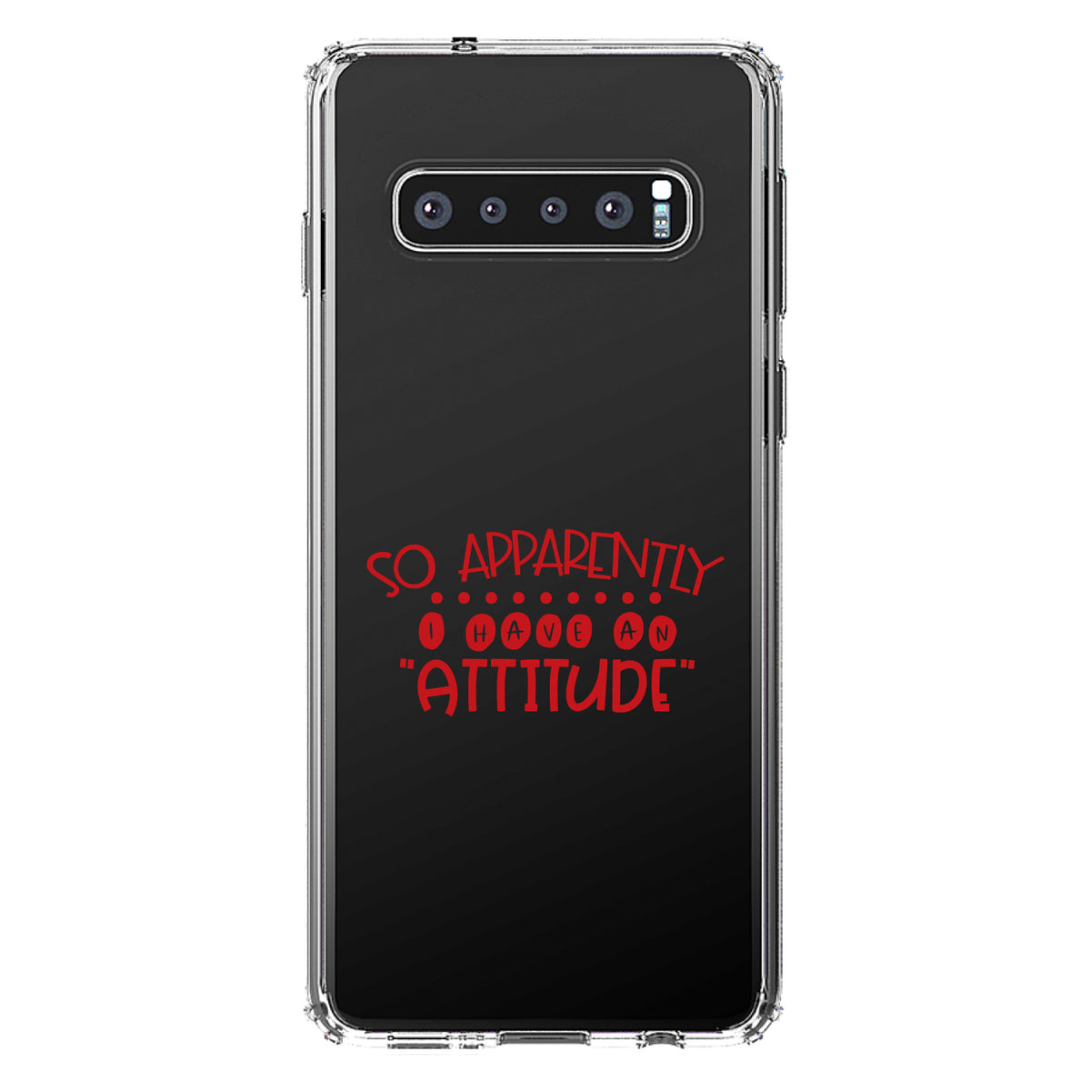 So Apparently I Have An Attitude, Red Clear Shockproof iPhone Case, view 17