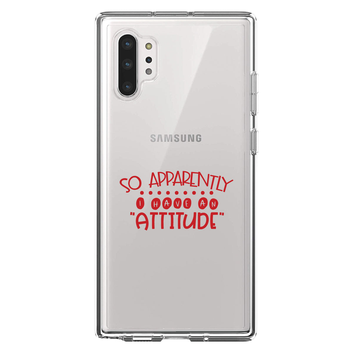 So Apparently I Have An Attitude, Red Clear Shockproof iPhone Case, view 10