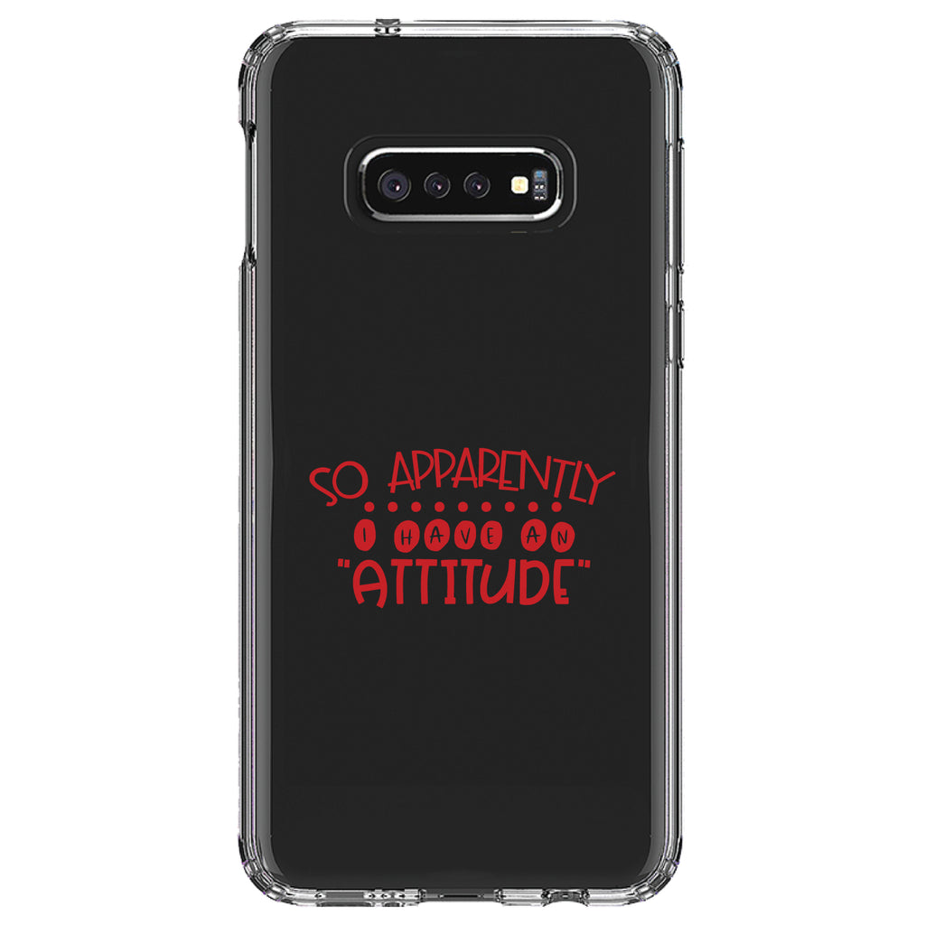 So Apparently I Have An Attitude, Red Clear Shockproof iPhone Case, view 18
