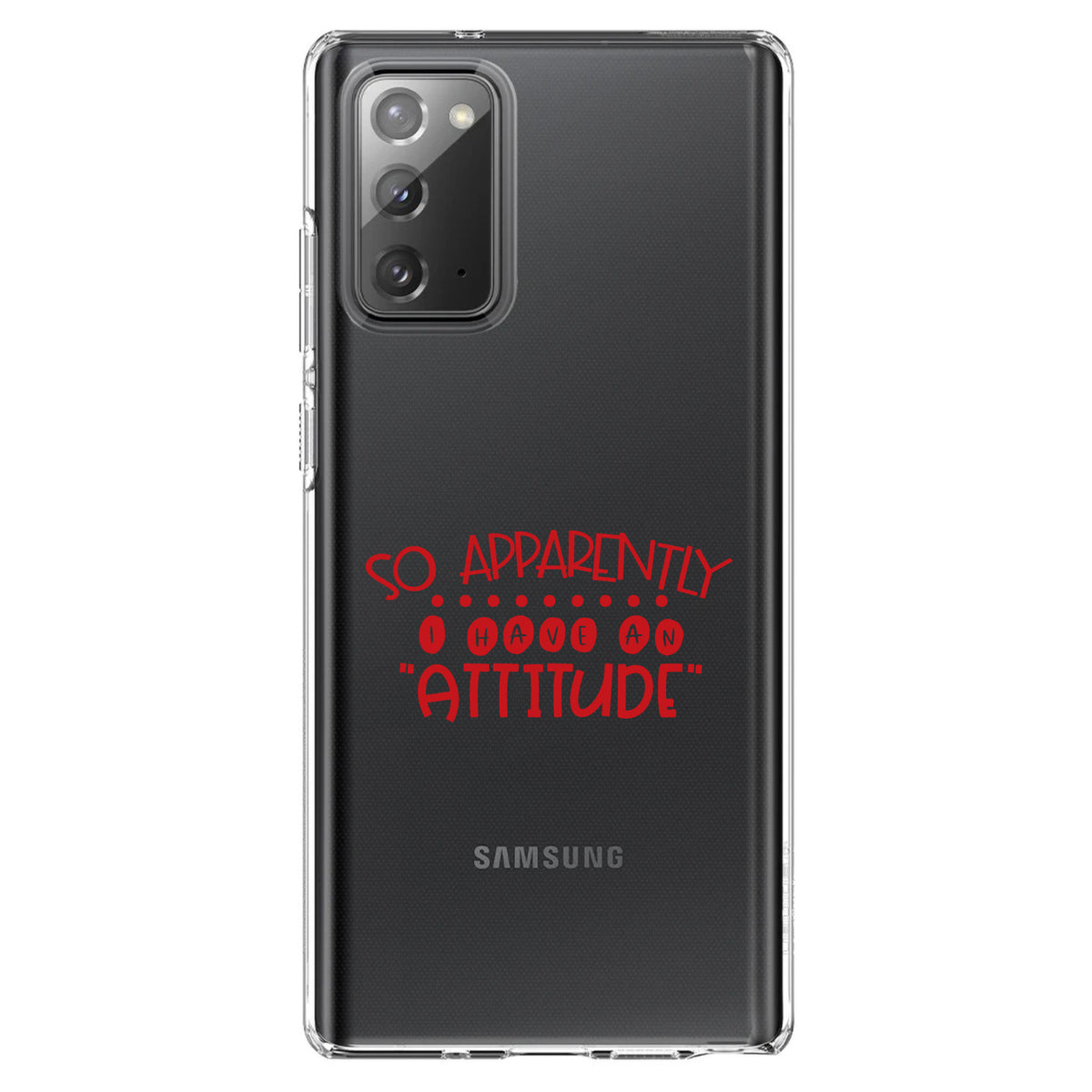 So Apparently I Have An Attitude, Red Clear Shockproof iPhone Case, view 7