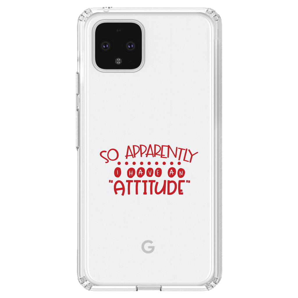 So Apparently I Have An Attitude, Red Clear Shockproof iPhone Case, view 24