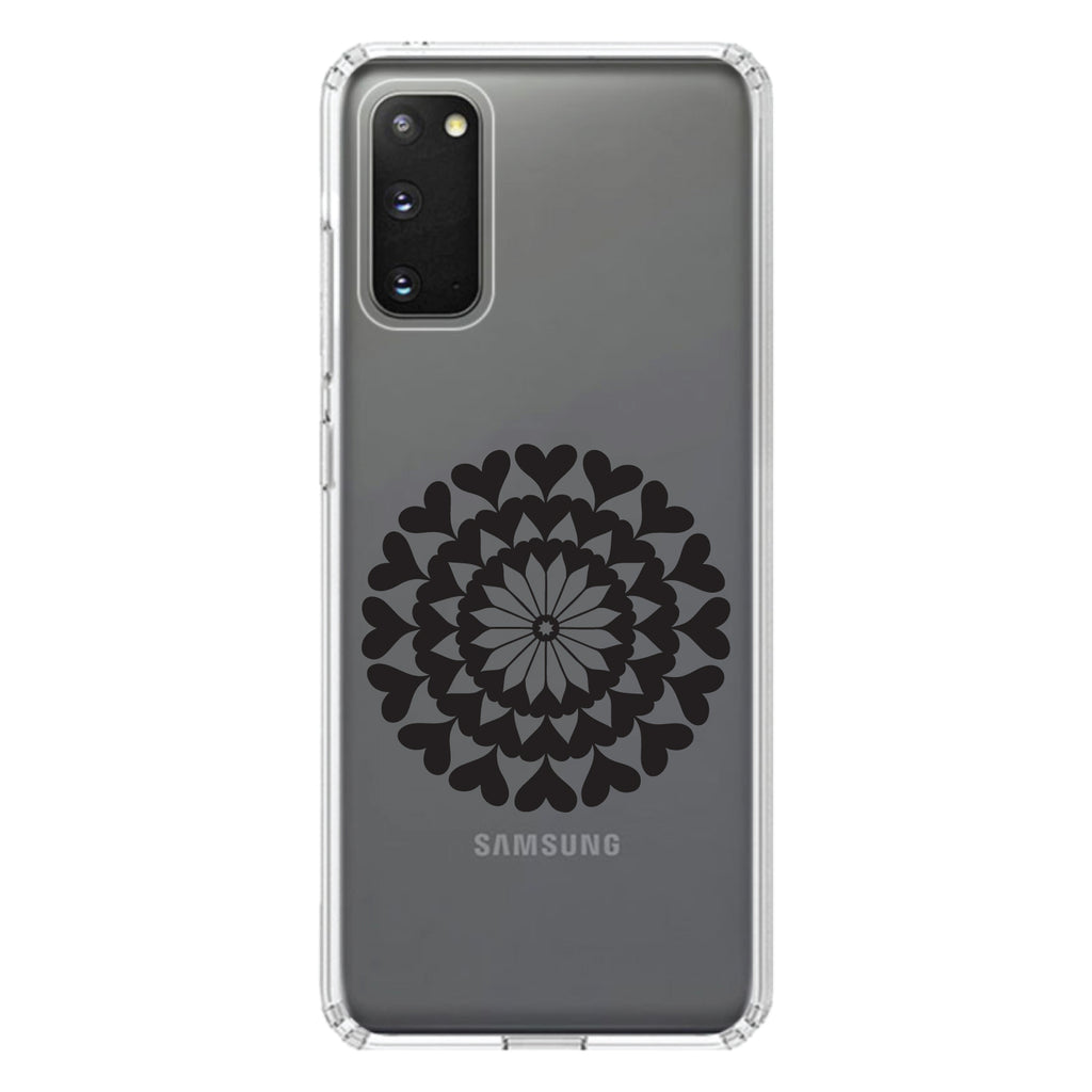 Black Hearts Mandala Clear Shockproof iPhone Case, view 13
