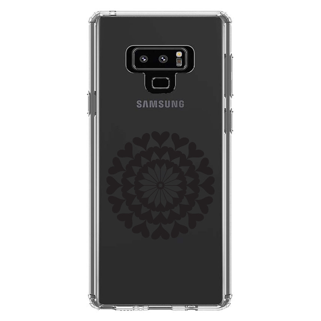 Black Hearts Mandala Clear Shockproof iPhone Case, view 11