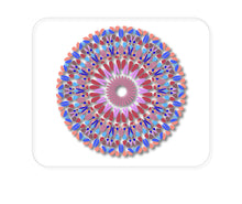 DistinctInk Custom Foam Rubber Mouse Pad - 1/4" Thick - Modern Mandala - Blue Red Pink
