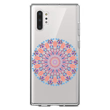 DistinctInk® Clear Shockproof Hybrid Case for Apple iPhone / Samsung Galaxy / Google Pixel - Modern Mandala - Blue Peach Purple
