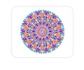 Custom Foam Rubber Mouse Pad - Modern Mandala - Blue Peach Purple