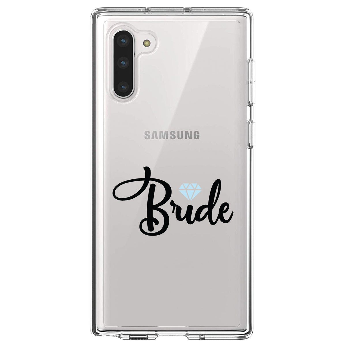 Bride Diamond, Wedding Design Clear Shockproof iPhone Case, view 9