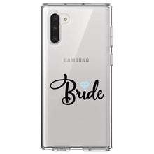 DistinctInk® Clear Shockproof Hybrid Case for Apple iPhone / Samsung Galaxy / Google Pixel - Bride Diamond - Wedding Design