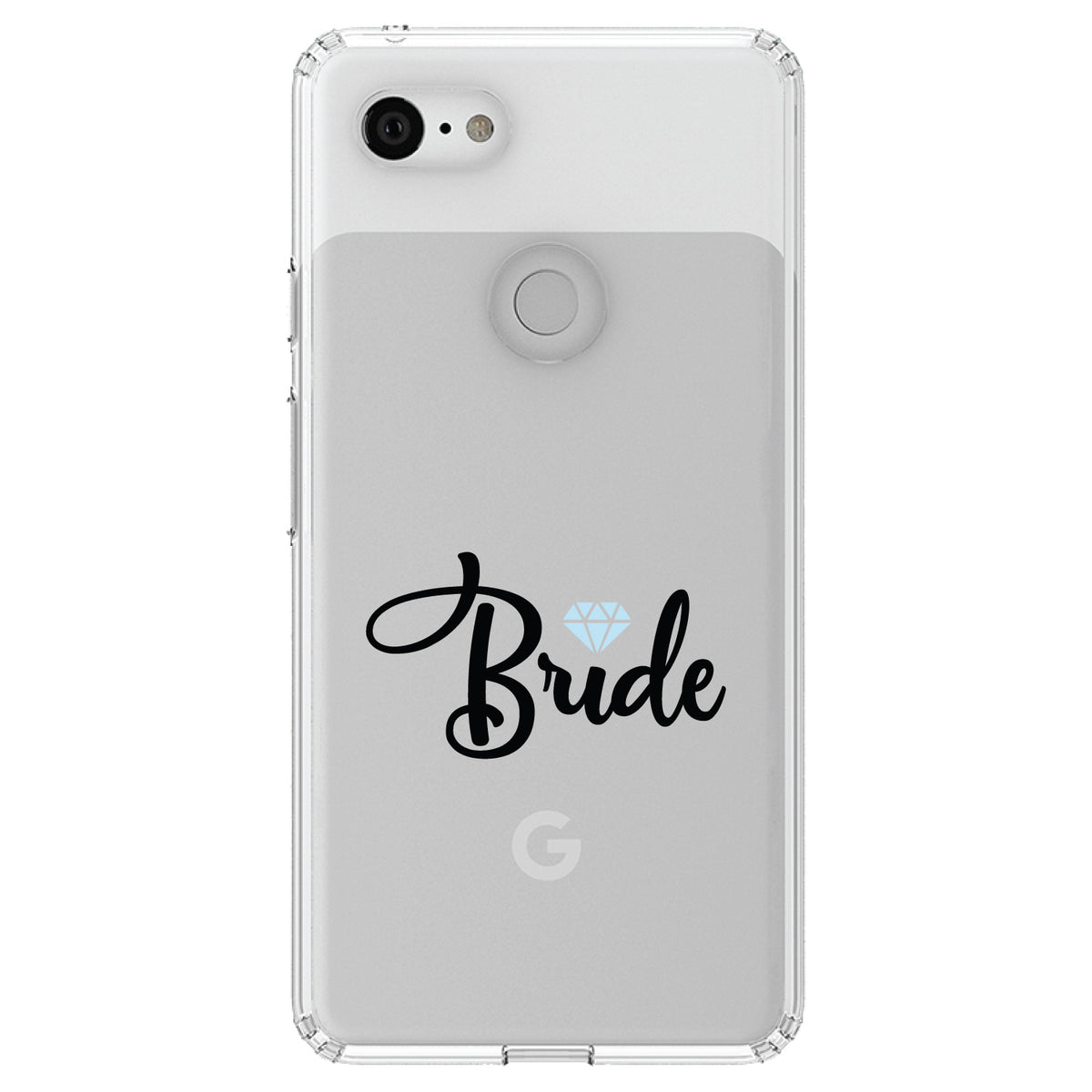 Bride Diamond, Wedding Design Clear Shockproof iPhone Case, view 21