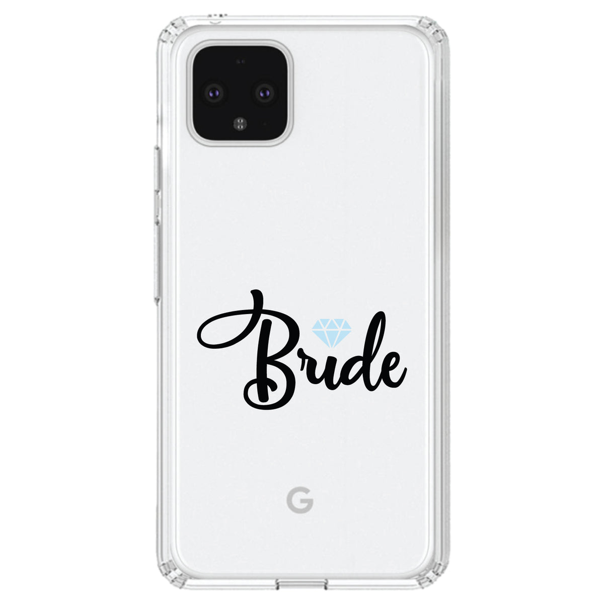 Bride Diamond, Wedding Design Clear Shockproof iPhone Case, view 24