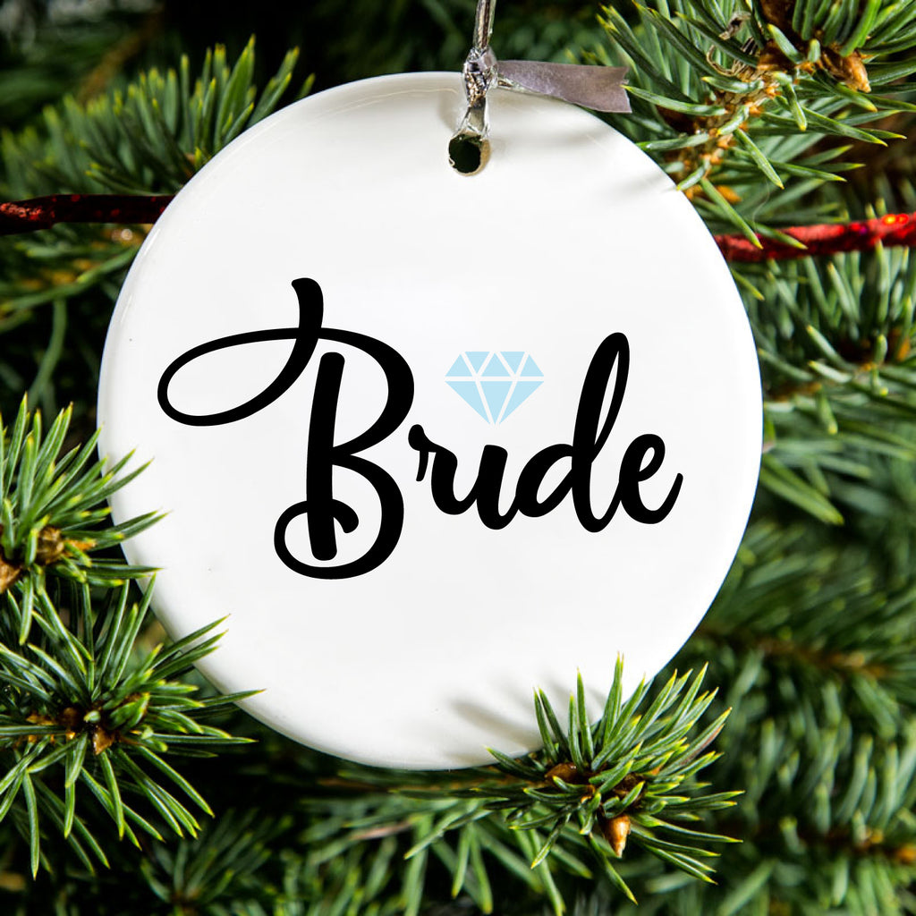 Wedding Design Ceramic Ornament, view 2