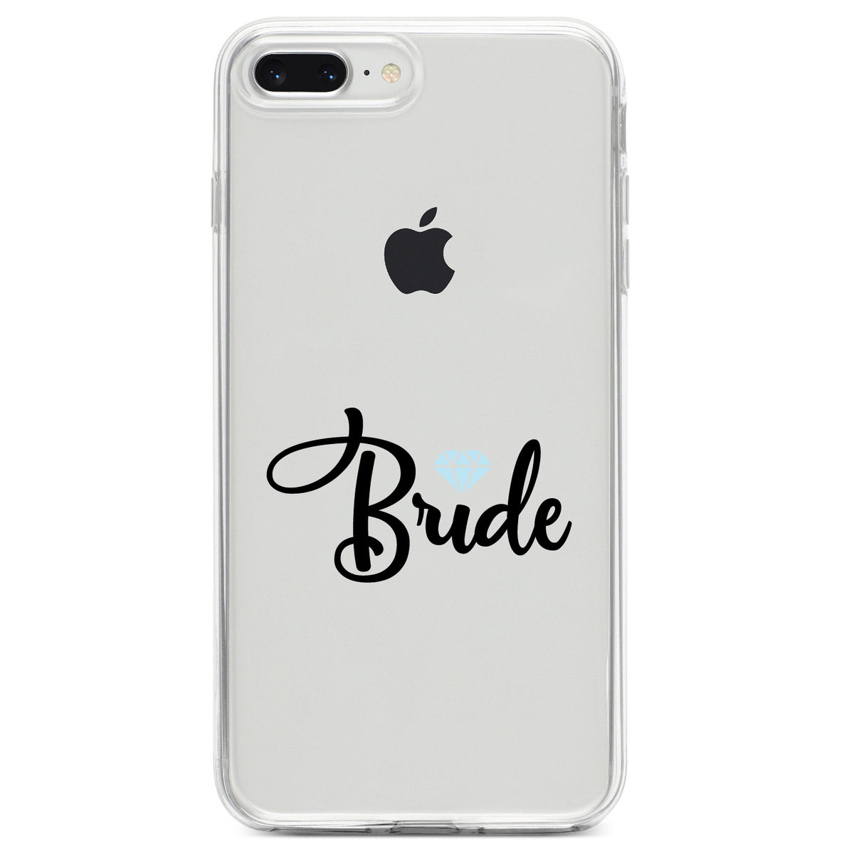 Bride Diamond, Wedding Design Clear Shockproof iPhone Case, view 6