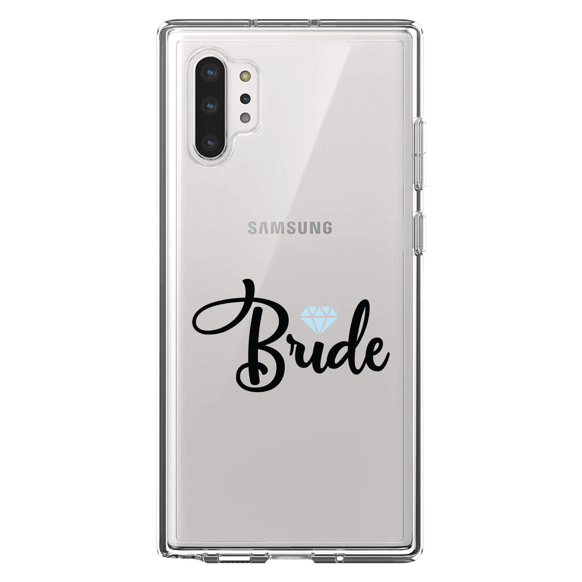 Bride Diamond, Wedding Design Clear Shockproof iPhone Case, view 10