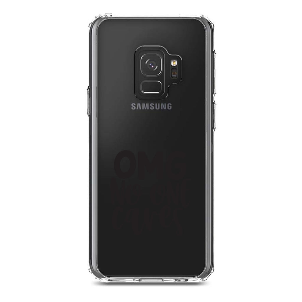 OMG No One Cares, Black Clear Shockproof iPhone Case, view 19