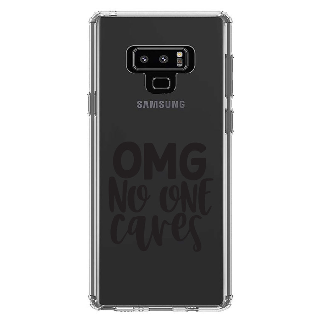 OMG No One Cares, Black Clear Shockproof iPhone Case, view 11