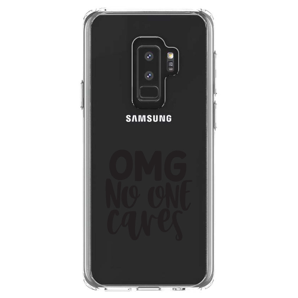 OMG No One Cares, Black Clear Shockproof iPhone Case, view 20