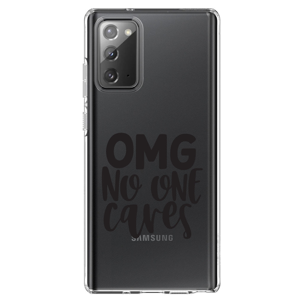 OMG No One Cares, Black Clear Shockproof iPhone Case, view 8