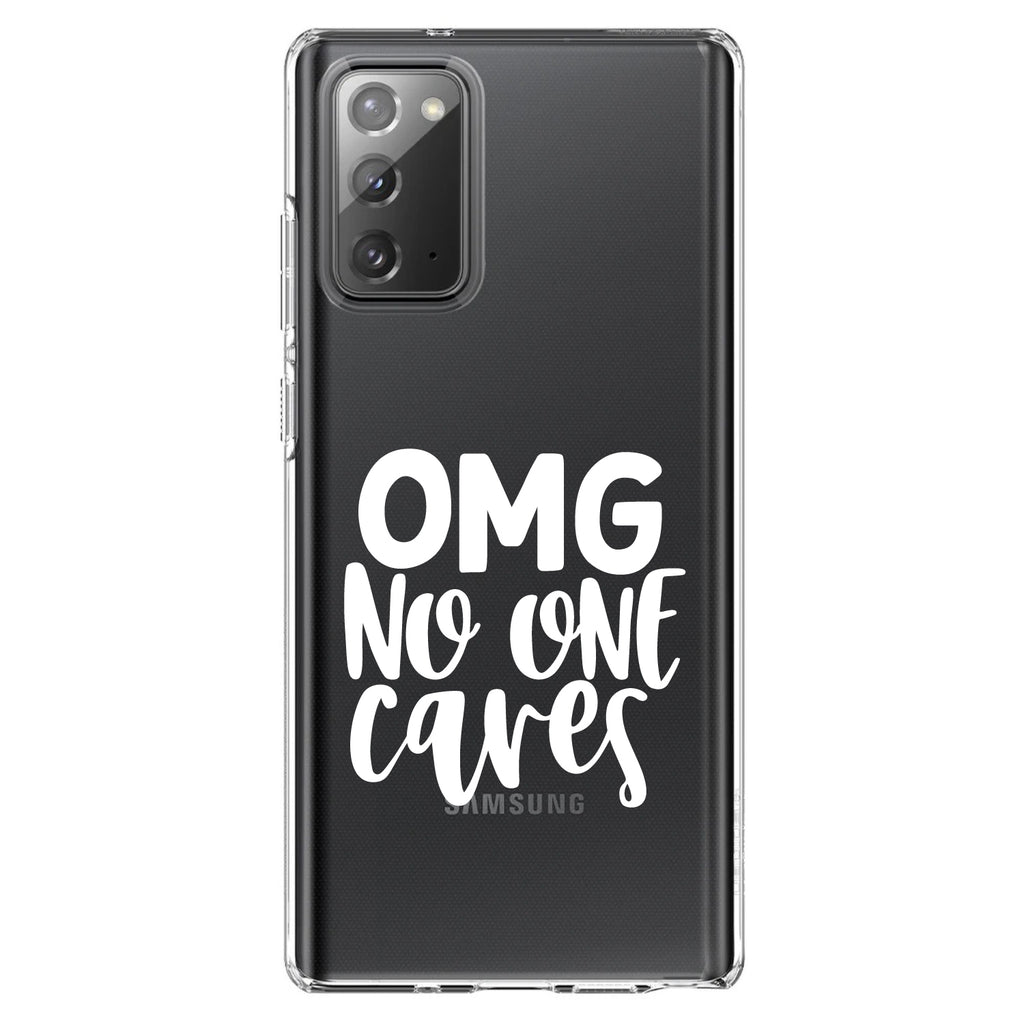 OMG No One Cares, White Clear Shockproof iPhone Case, view 7