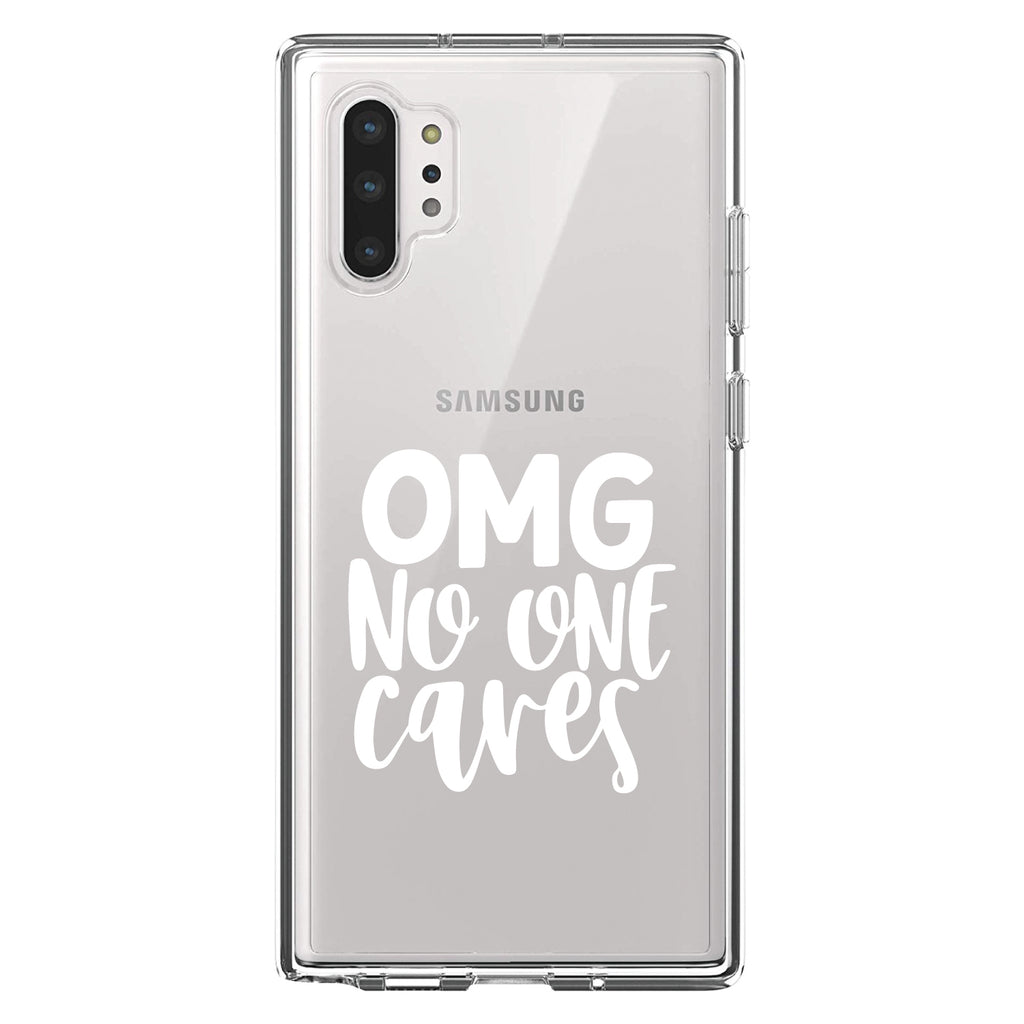 OMG No One Cares, White Clear Shockproof iPhone Case, view 10