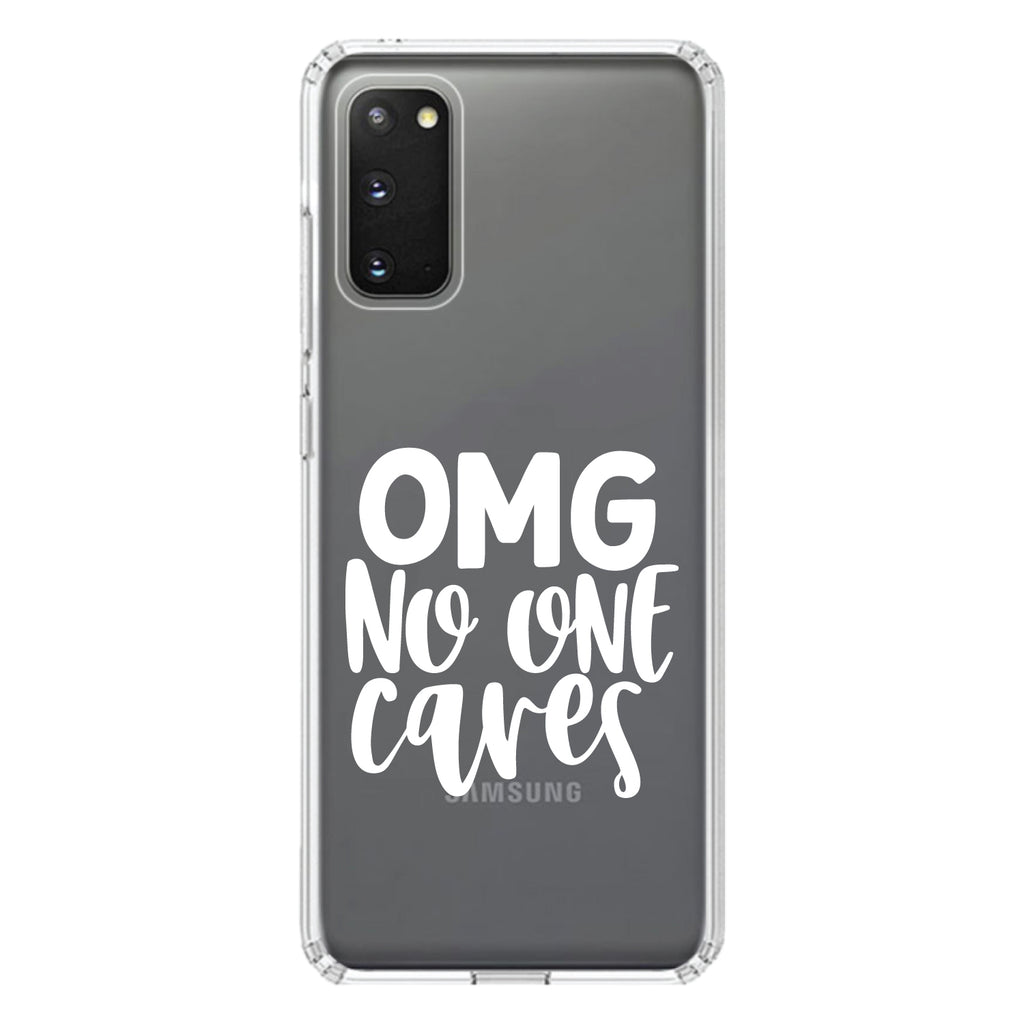 OMG No One Cares, White Clear Shockproof iPhone Case, view 15