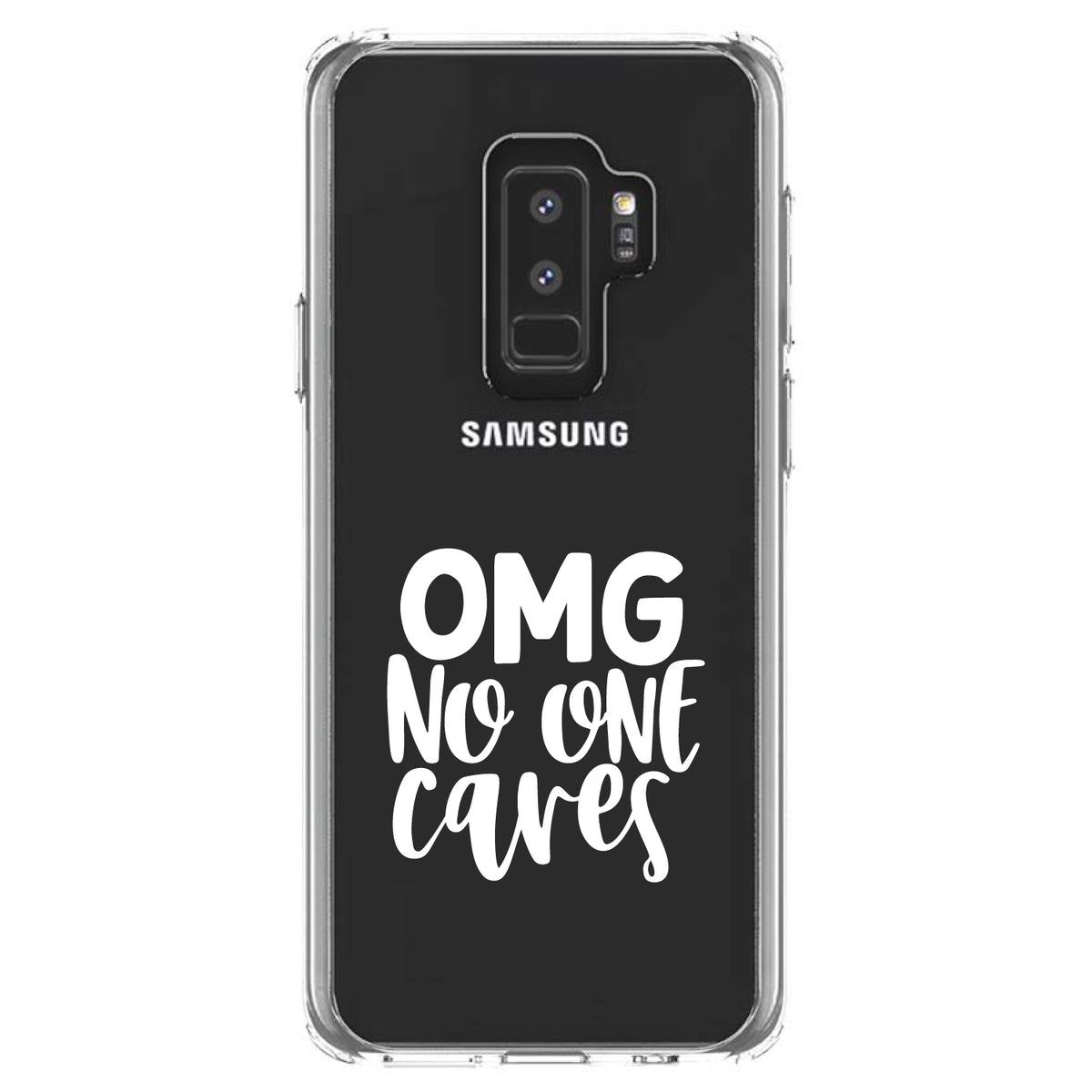 OMG No One Cares, White Clear Shockproof iPhone Case, view 20