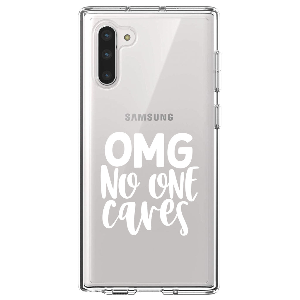 OMG No One Cares, White Clear Shockproof iPhone Case, view 9
