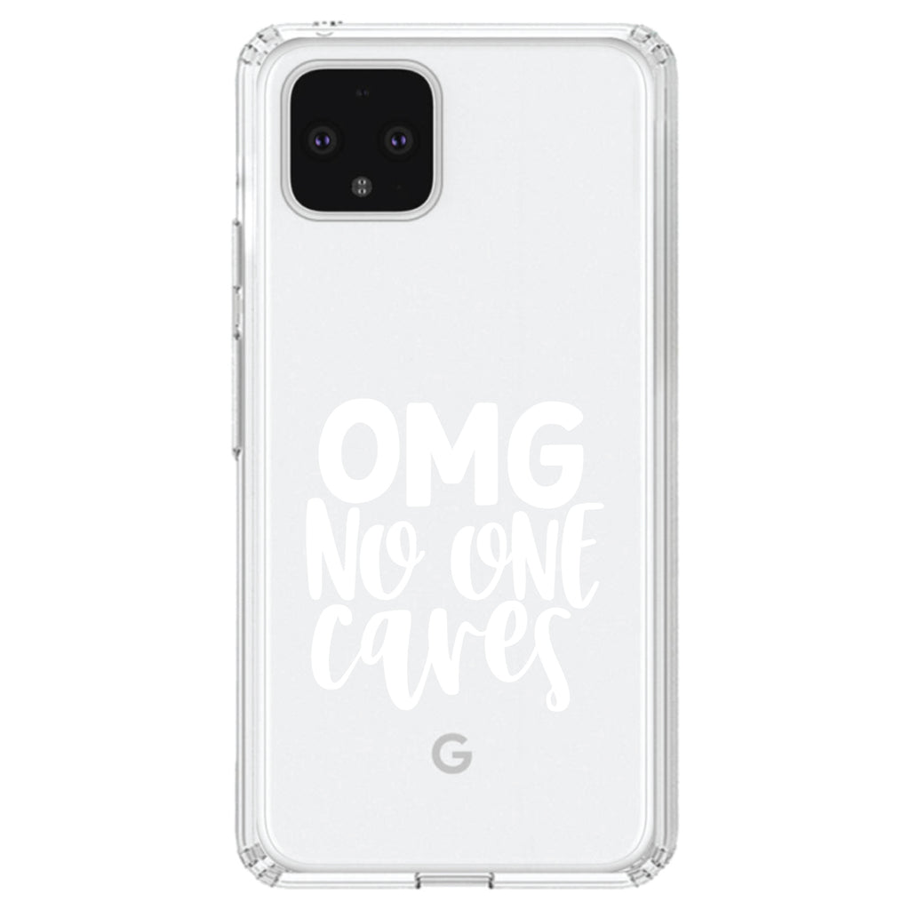OMG No One Cares, White Clear Shockproof iPhone Case, view 24