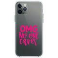 OMG No One Cares, Hot Pink Clear Shockproof iPhone Case