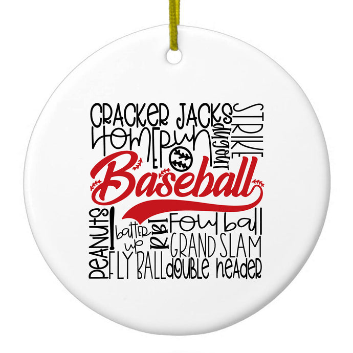 Black & Red Ceramic Ornament