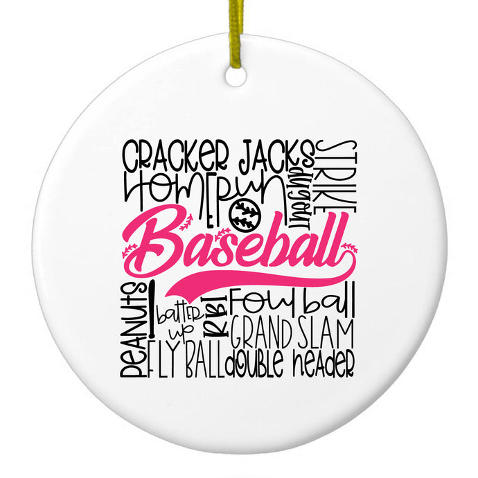 Black & Pink Ceramic Ornament