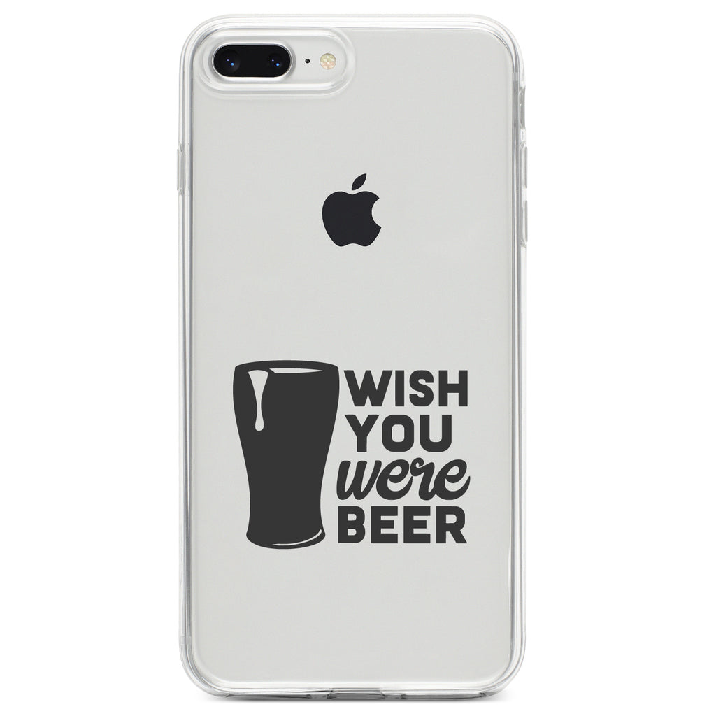 Wish You Were BEER Clear Shockproof iPhone Case, view 6