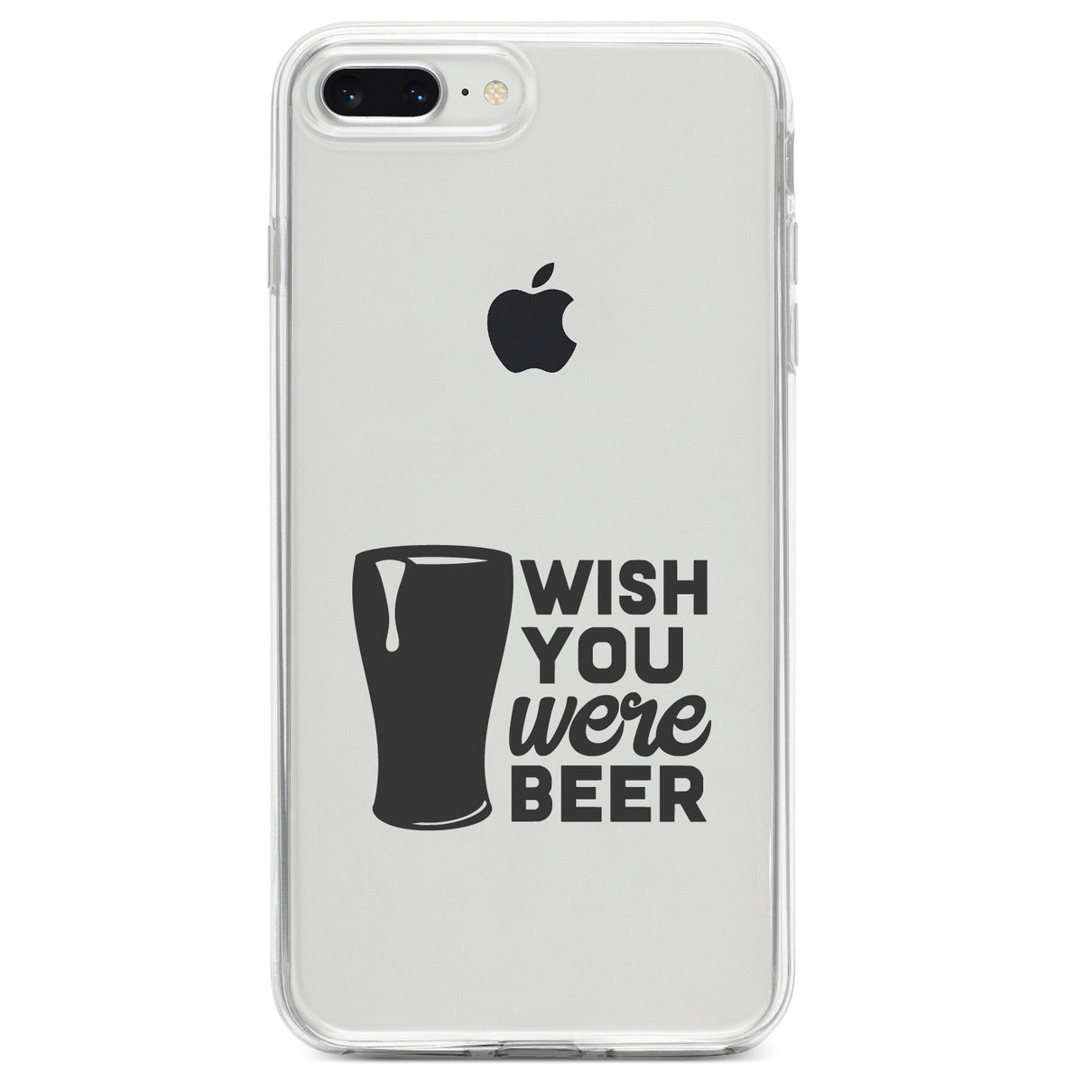 Wish You Were BEER Clear Shockproof iPhone Case, view 6