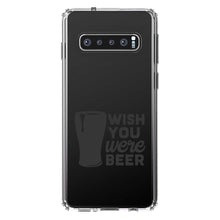 DistinctInk® Clear Shockproof Hybrid Case for Apple iPhone / Samsung Galaxy / Google Pixel - Wish You Were BEER
