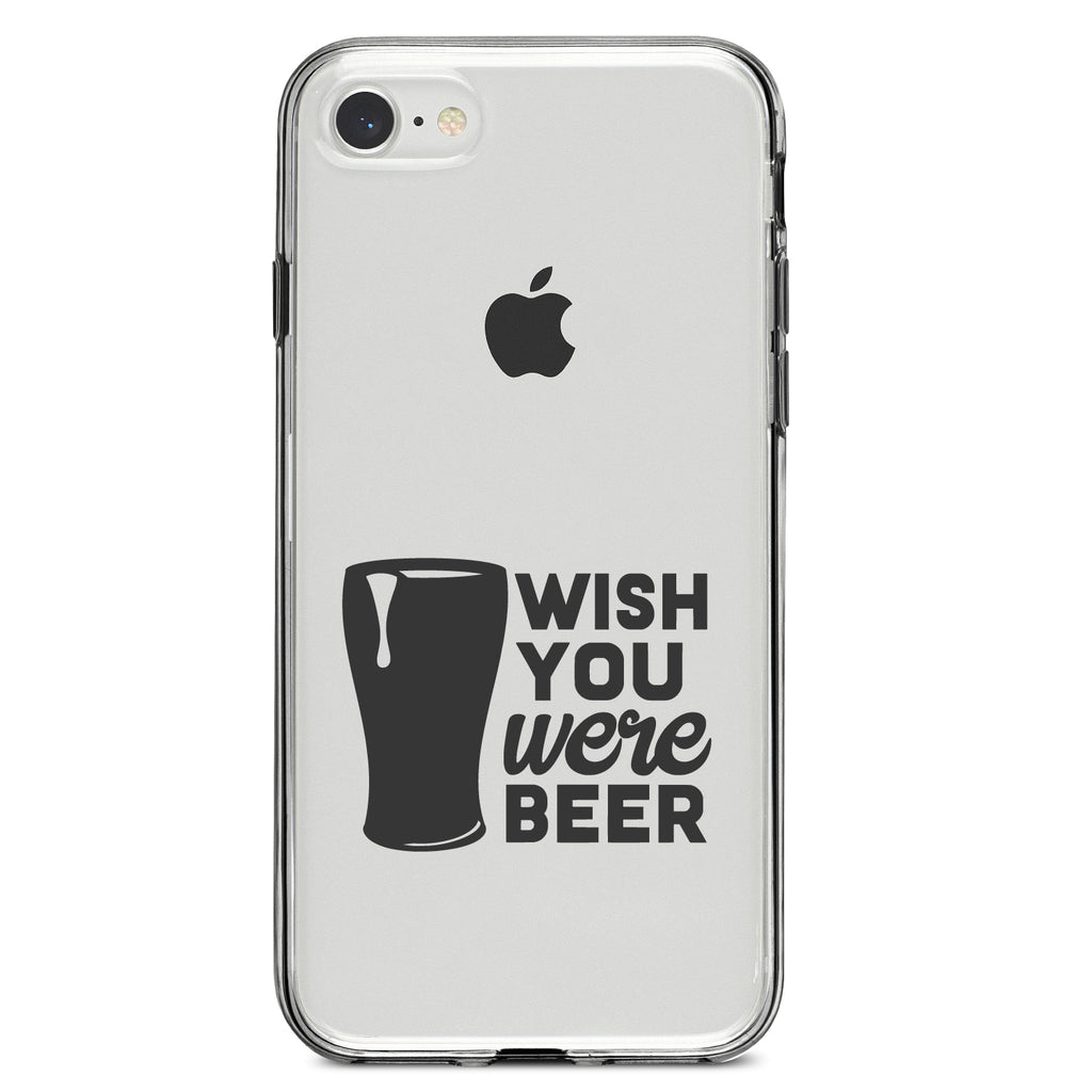 Wish You Were BEER Clear Shockproof iPhone Case, view 5