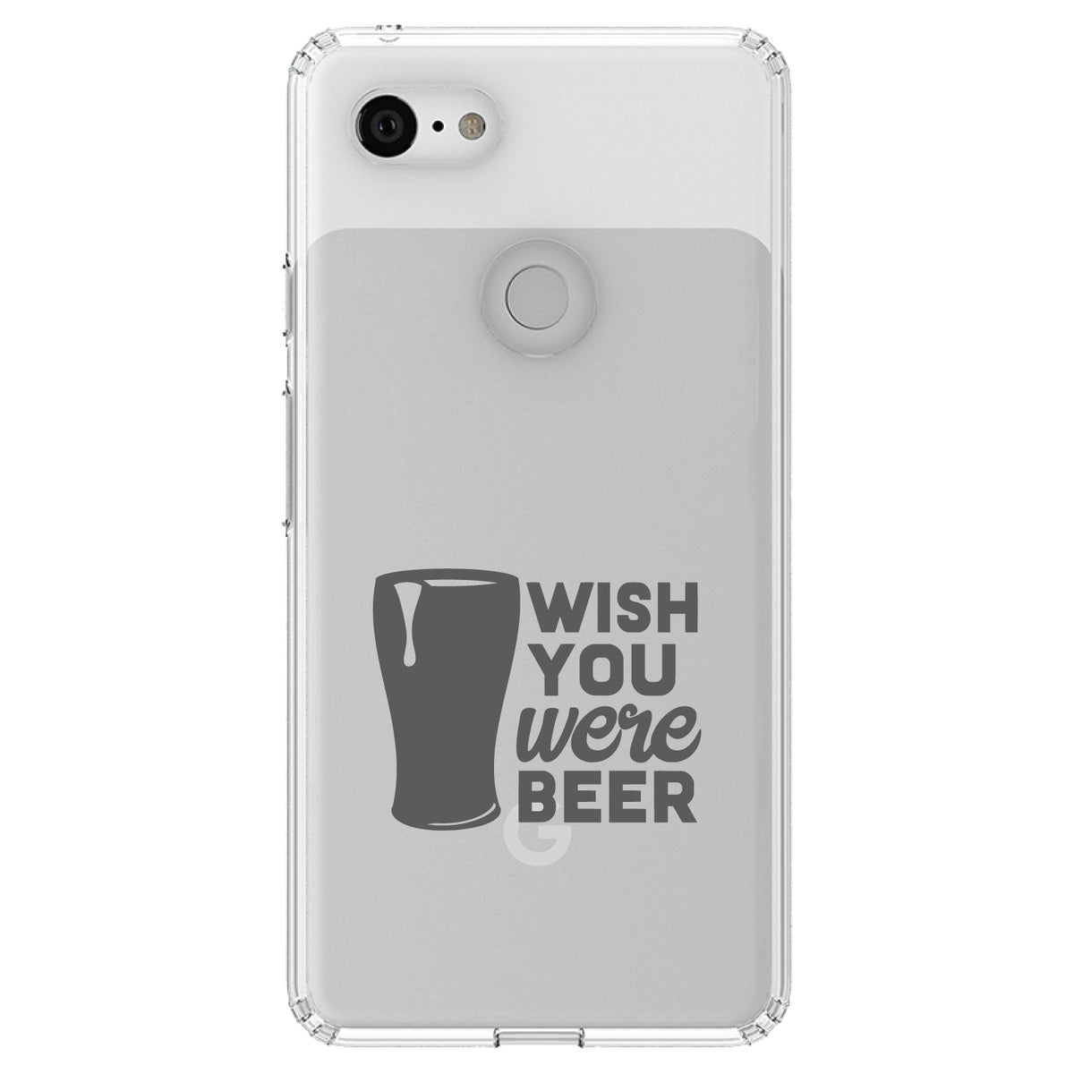Wish You Were BEER Clear Shockproof iPhone Case, view 21
