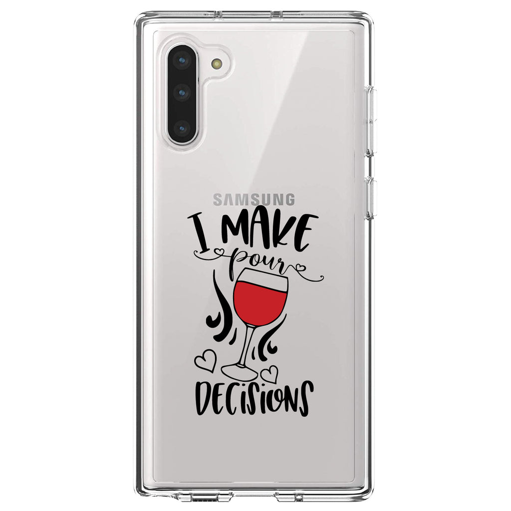 I Make POUR Decisions, Wine Clear Shockproof iPhone Case, view 9