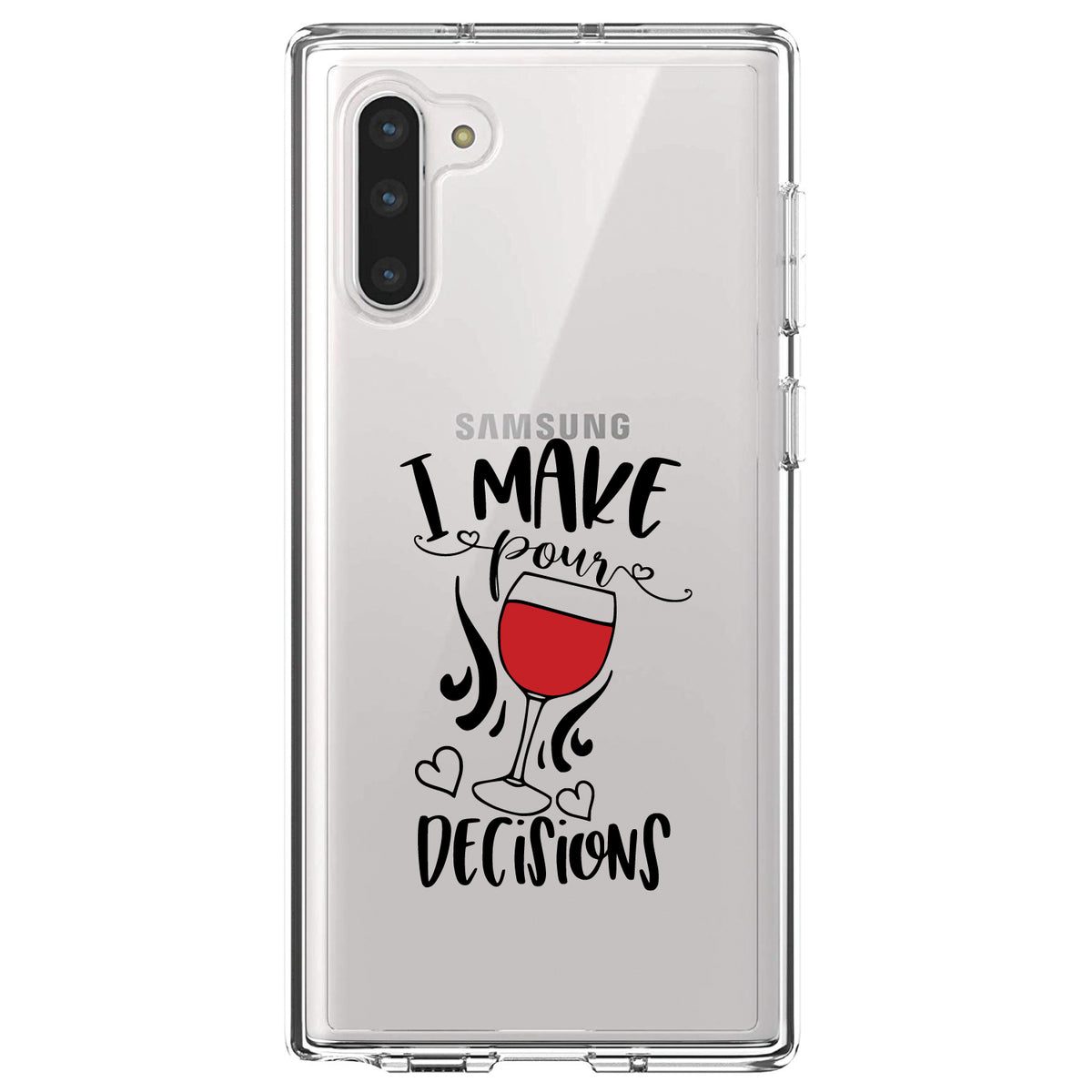I Make POUR Decisions, Wine Clear Shockproof iPhone Case, view 9