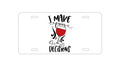 Custom Aluminum Decorative Vanity Front License Plate - I Make POUR Decisions - Wine