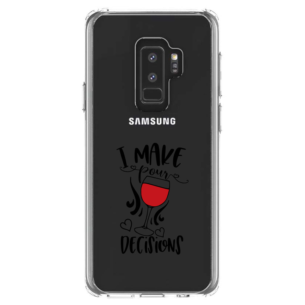 I Make POUR Decisions, Wine Clear Shockproof iPhone Case, view 20
